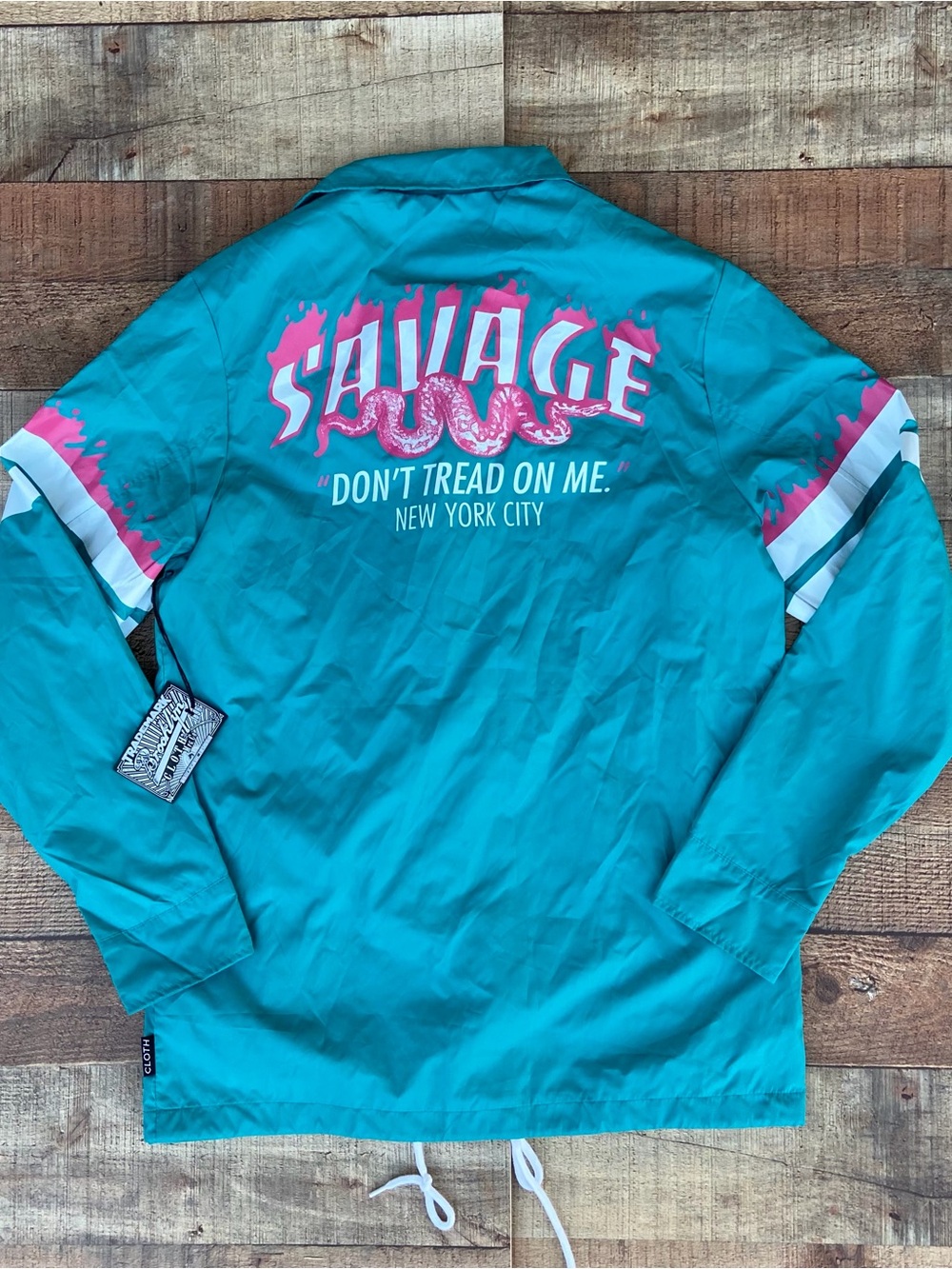 Brooklyn Cloth MFG CoTeal Jacket “Don’t Tread on Me” Men’s Small